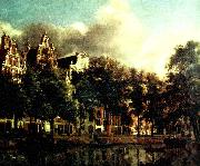 Jan van der Heyden kanal i amsterdam Sweden oil painting artist